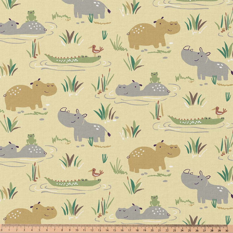 Printed Cotton DELO Yellow / Green